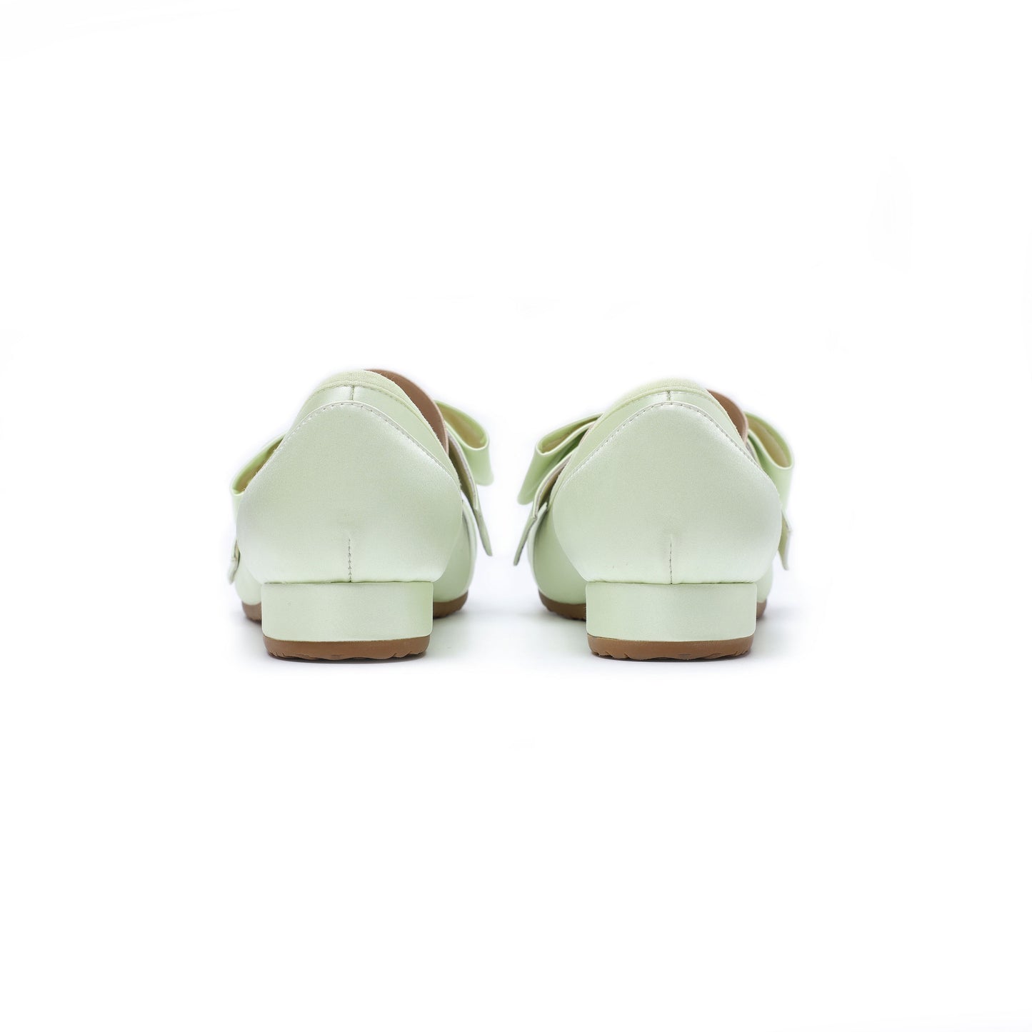 SATIN BALLERINAS , Green