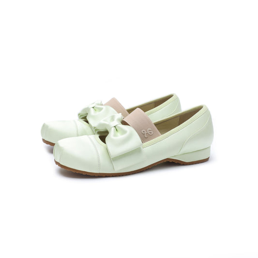 SATIN BALLERINAS , Green