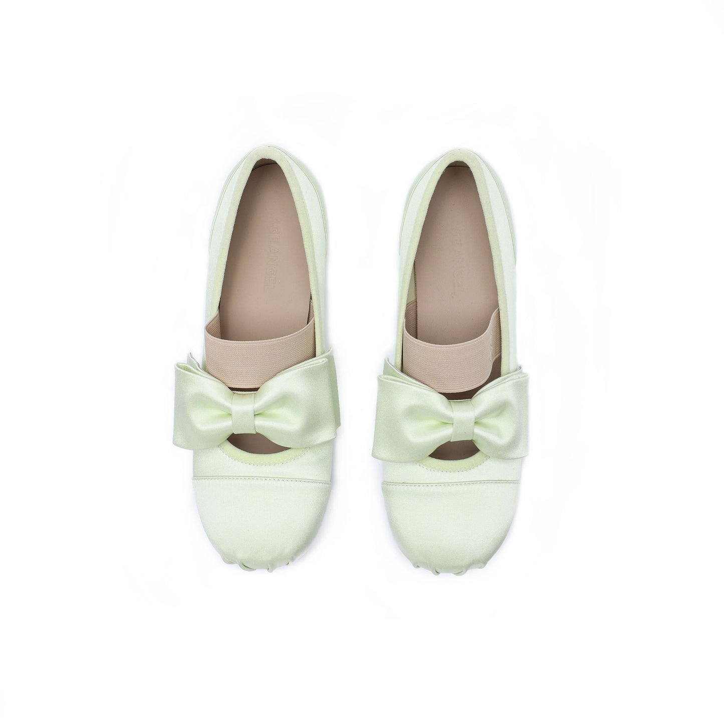 SATIN BALLERINAS , Green
