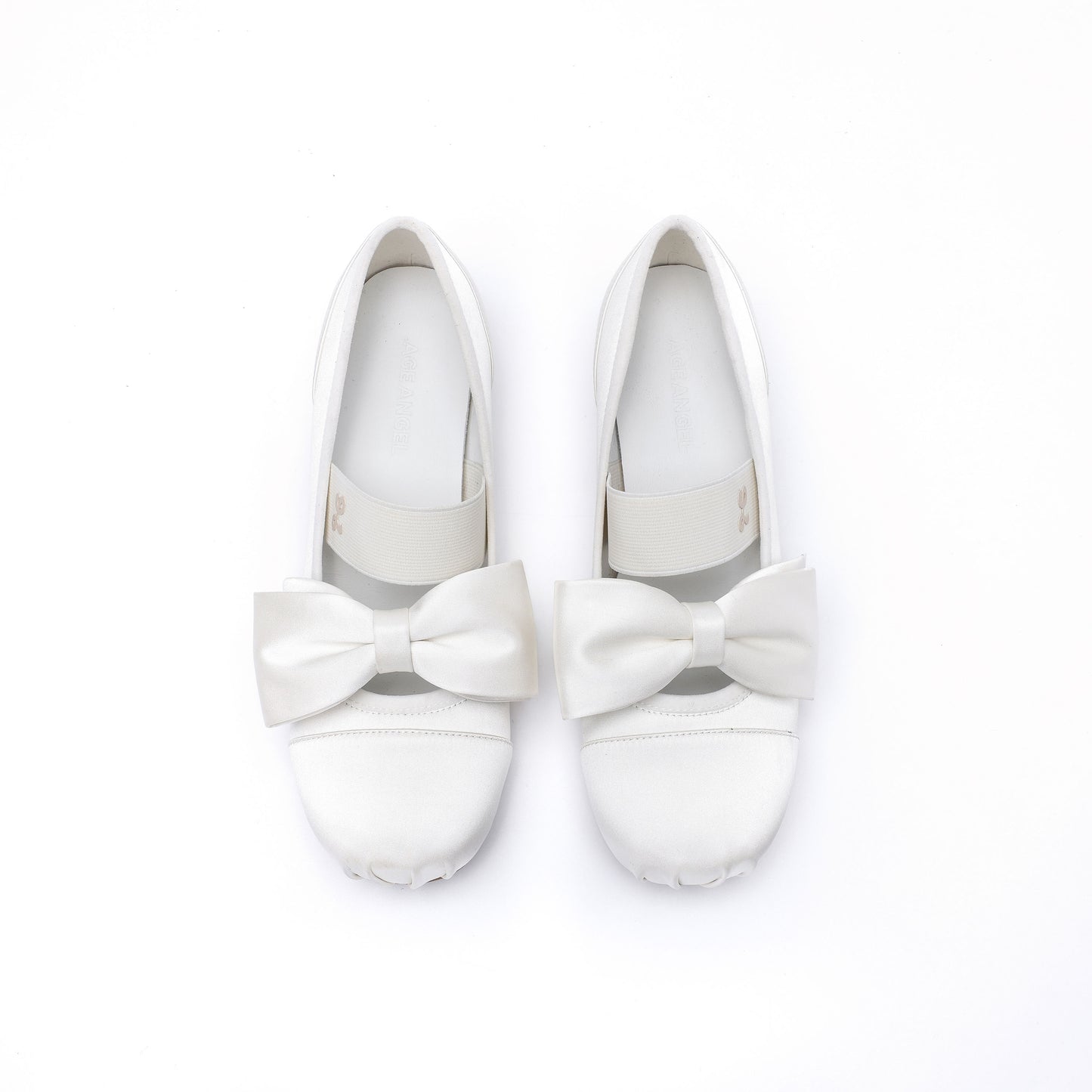 SATIN BALLERINAS , White